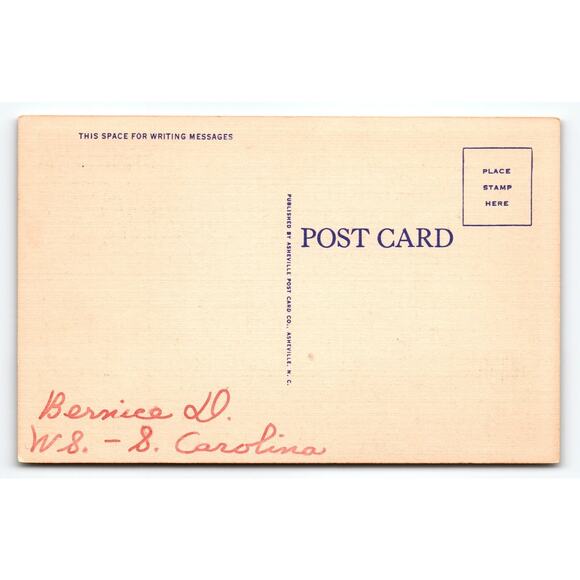 Vintage Linen Postcard Colonial Home Anderson South Carolina A-34 - Picture 2 of 2